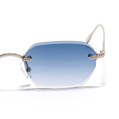 KAUS 01 sunglasses in Silver / Blue Gradient, image 8 of 8