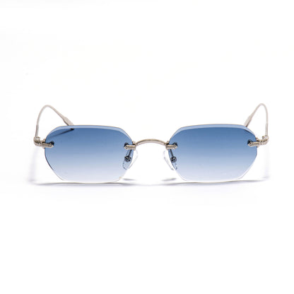 KAUS 01 sunglasses in Silver / Blue Gradient, image 1 of 8