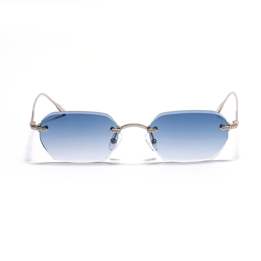 KAUS 01 sunglasses in Silver / Blue Gradient, image 1 of 8