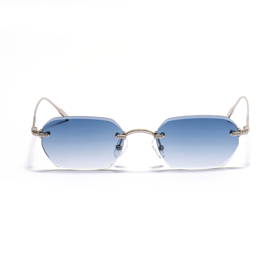 KAUS 01 sunglasses in Silver / Blue Gradient, image 1 of 8