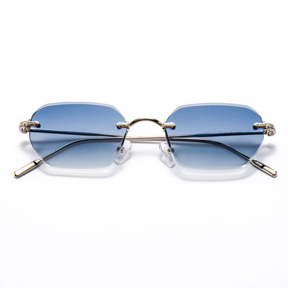 KAUS 01 sunglasses in Silver / Blue Gradient, image 4 of 8