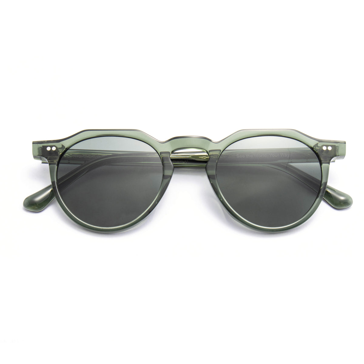 MIZAR 01 sunglasses in Olive Crystal / Green Smoke, image 6 of 8