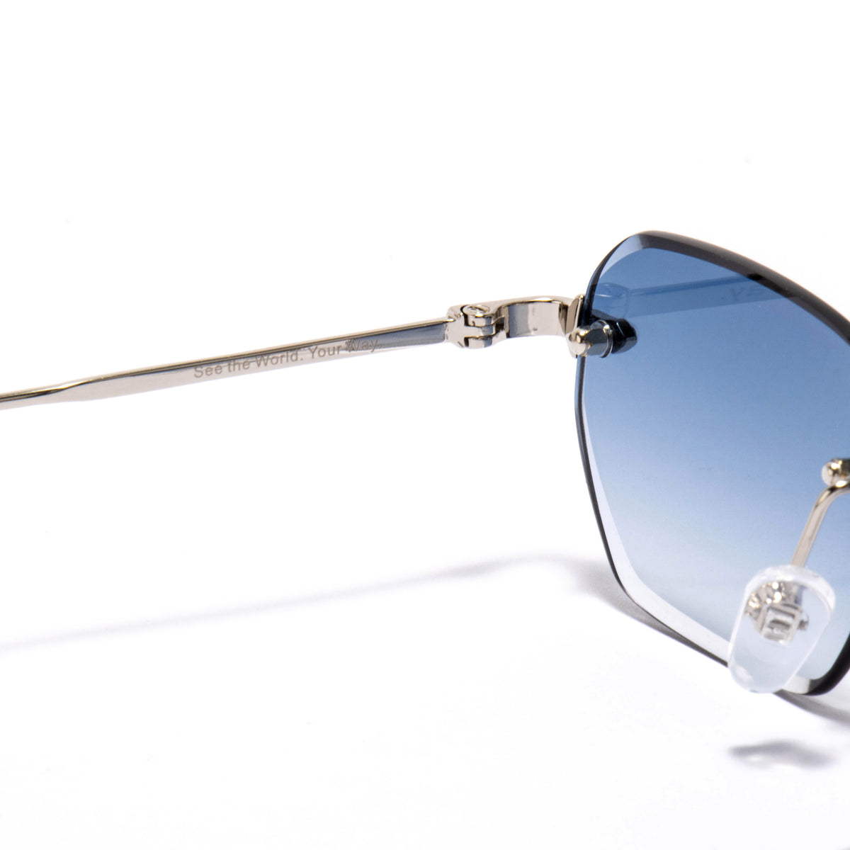 KAUS 01 sunglasses in Silver / Blue Gradient, image 5 of 8