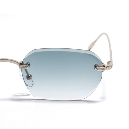 KAUS 01 sunglasses in Silver / Ice Blue Gradient, image 2 of 8