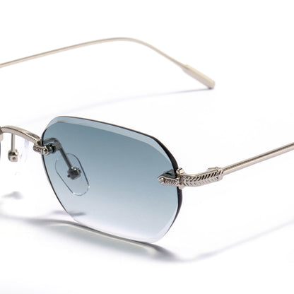 KAUS 01 sunglasses in Silver / Ice Blue Gradient, image 8 of 8