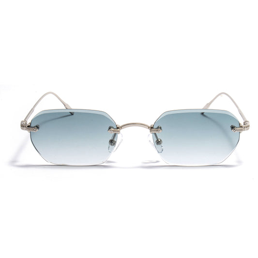 KAUS 01 sunglasses in Silver / Ice Blue Gradient, image 1 of 8
