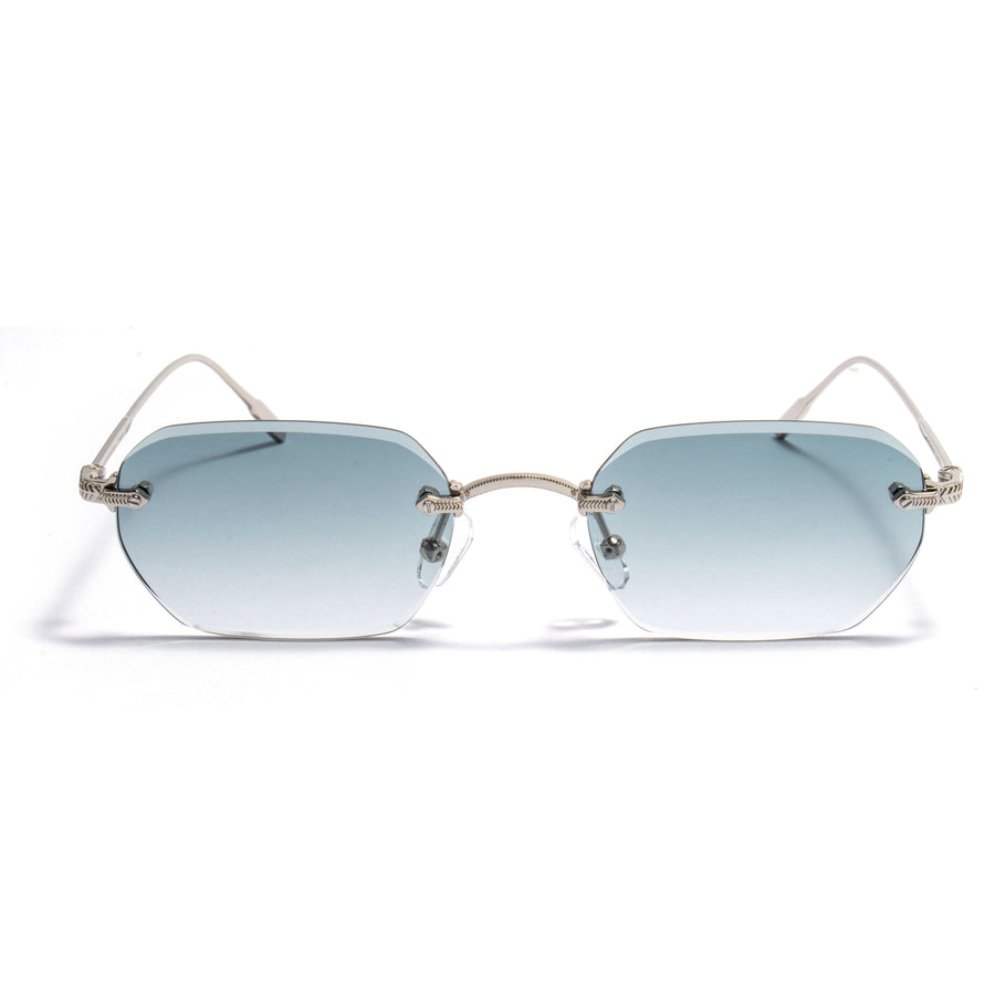 KAUS 01 sunglasses in Silver / Ice Blue Gradient, image 1 of 8