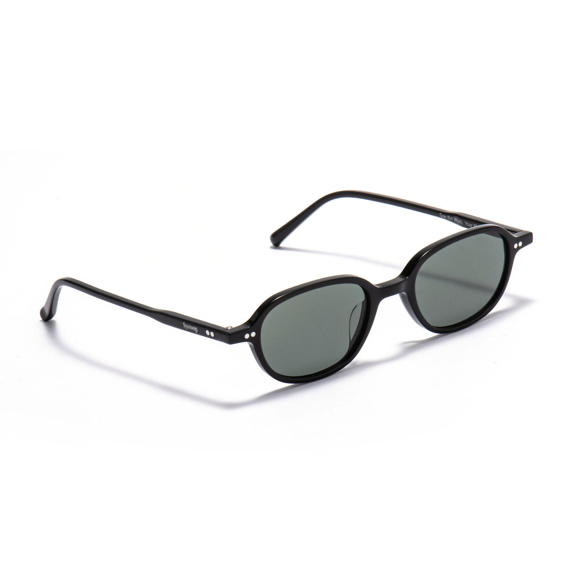 ALNAIR 01 sunglasses in Black / Green Smoke, image 2 of 8