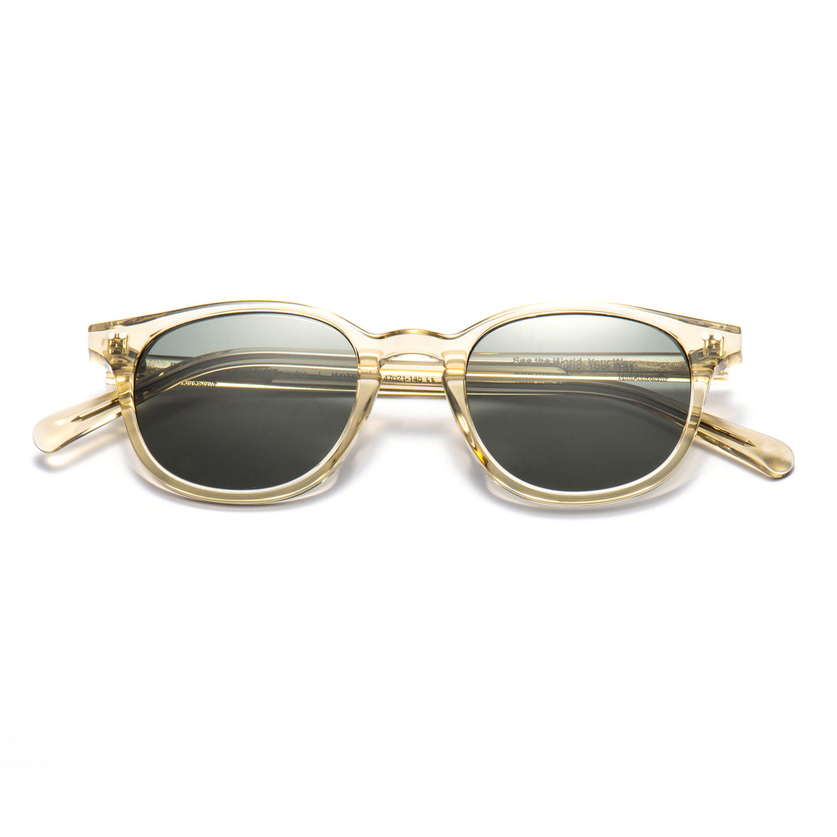 MIRZAM 01 sunglasses in Champagne Crystal / Green Smoke, image 4 of 8