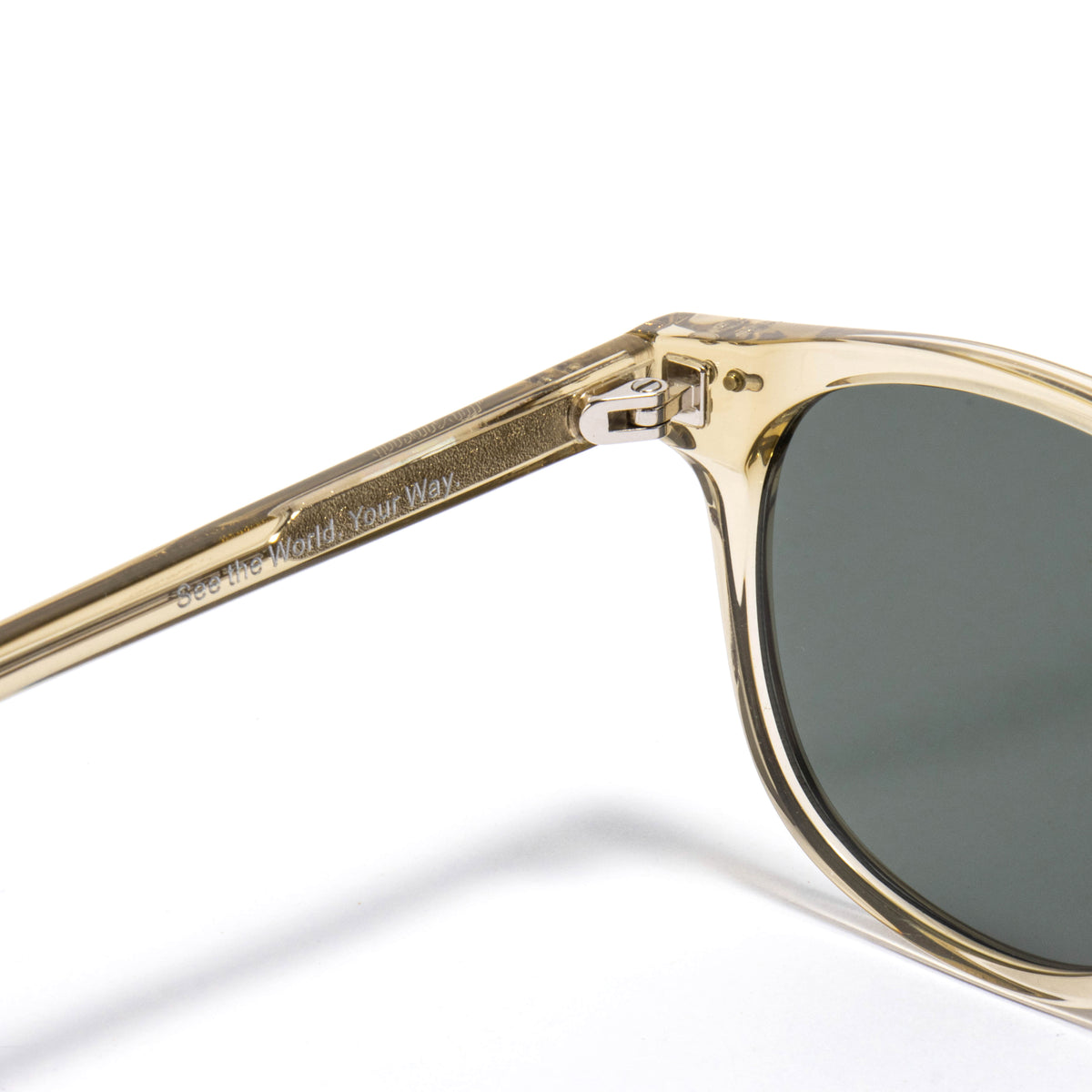 MIRZAM 01 sunglasses in Champagne Crystal / Green Smoke, image 6 of 8