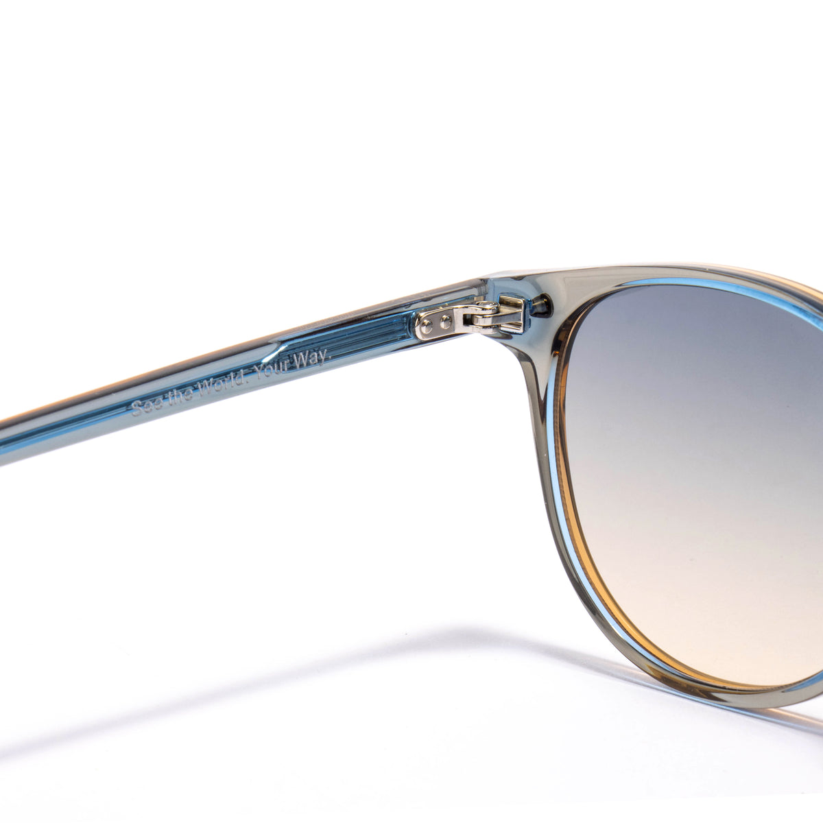 ALQAID 01 sunglasses in Blue Crystal / Smoke Gradient, image 6 of 8